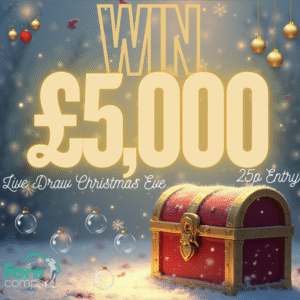 WIN £5,000 CHRISTMAS EVE FOR JUST 25p - LIVE DRAW & TRANSFER ON CHRISTMAS EVE